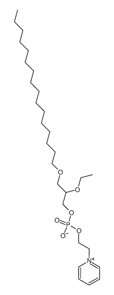 1-O-Hexadecyl-2-O-ethylglycero-3-phosphorsaeure-2'-(1-pyridinium)ethylester Structure