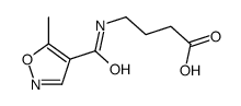 4-[(5-methyl-1,2-oxazole-4-carbonyl)amino]butanoic acid结构式