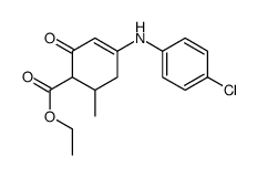 ethyl 4-(4-chloroanilino)-6-methyl-2-oxocyclohex-3-ene-1-carboxylate结构式