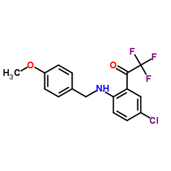 N-(4-甲氧基苄基)-4-氯-2-三氟乙酰苯胺结构式