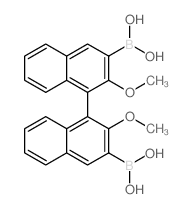 (R)-(2,2'-Dimethoxy-[1,1'-binaphthalene]-3,3'-diyl)diboronic acid结构式