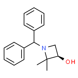 (3R)-1-benzhydryl-2,2-dimethyl-azetidin-3-ol structure