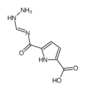 5-(hydrazinylmethylidenecarbamoyl)-1H-pyrrole-2-carboxylic acid结构式