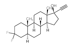 (5S,8R,9S,10S,13S,14S,17S)-17-ethynyl-3,3-difluoro-10,13-dimethyl-2,4,5,6,7,8,9,11,12,14,15,16-dodecahydro-1H-cyclopenta[a]phenanthren-17-ol结构式