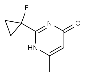 2-(1-fluorocyclopropyl)-4-methyl-1H-pyrimidin-6-one结构式