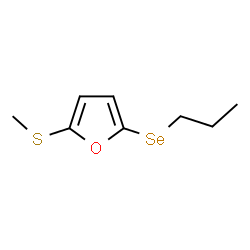 2-Methylthio-5-(propylseleno)furan structure