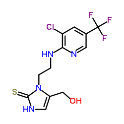 [1-(2-([3-CHLORO-5-(TRIFLUOROMETHYL)-2-PYRIDINYL]AMINO)ETHYL)-2-SULFANYL-1H-IMIDAZOL-5-YL]METHANOL Structure