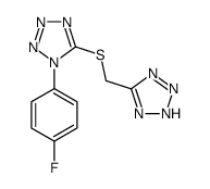 1-(4-fluorophenyl)-5-(2H-tetrazol-5-ylmethylsulfanyl)tetrazole Structure