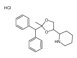 2-(2-benzhydryl-2-methyl-1,3-dioxolan-4-yl)piperidin-1-ium,chloride Structure