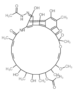 3-(acetylhydrazono-methyl)-rifamycin结构式