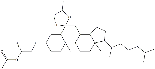 3β-[2-(Acetyloxy)propoxy]-5α-cholestan-6-one 1,2-propanediyl acetal结构式