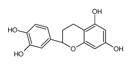 (2S)-2-(3,4-dihydroxyphenyl)-3,4-dihydro-2H-chromene-5,7-diol结构式