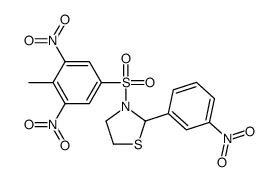 3-[(4-Methyl-3,5-dinitrophenyl)sulfonyl]-2-(3-nitrophenyl)-1,3-th iazolidine Structure