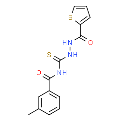 3-methyl-N-{[2-(2-thienylcarbonyl)hydrazino]carbonothioyl}benzamide结构式