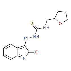 (3E)-1H-indole-2,3-dione 3-[N-(tetrahydrofuran-2-ylmethyl)thiosemicarbazone]结构式