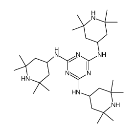 N,N',N''-tris-(2,2,6,6-tetramethyl-piperidin-4-yl)-[1,3,5]triazine-2,4,6-triamine结构式