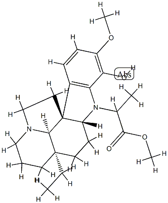 17-Hydroxy-16-methoxy-α-methylaspidospermidine-1-acetic acid methyl ester structure