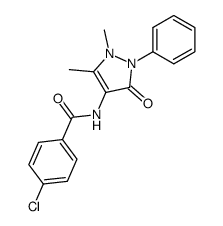 4-chloro-N-(1,5-dimethyl-3-oxo-2-phenyl-2,3-dihydro-1H-pyrazol-4-yl)benzamide Structure