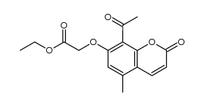 ethyl [(5-methyl-8-acetyl-7-coumarinyl)oxy]acetate Structure