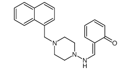 (6E)-6-[[[4-(naphthalen-1-ylmethyl)piperazin-1-yl]amino]methylidene]cyclohexa-2,4-dien-1-one Structure