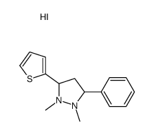 1,2-dimethyl-3-phenyl-5-thiophen-2-ylpyrazolidin-1-ium,iodide Structure