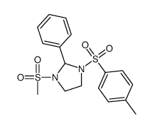 1-(4-methylphenyl)sulfonyl-3-methylsulfonyl-2-phenylimidazolidine结构式