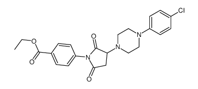 ethyl 4-[3-[4-(4-chlorophenyl)piperazin-1-yl]-2,5-dioxopyrrolidin-1-yl]benzoate Structure