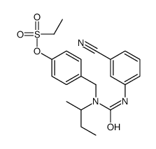 [4-[[butan-2-yl-[(3-cyanophenyl)carbamoyl]amino]methyl]phenyl] ethanesulfonate Structure