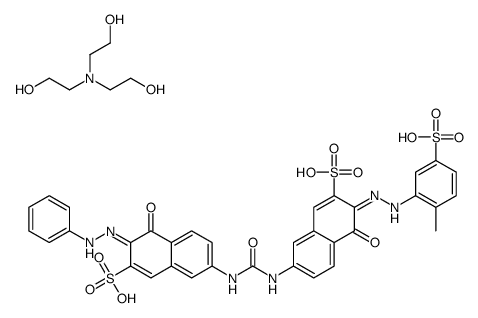 2-[bis(2-hydroxyethyl)amino]ethanol,(3E)-7-[[(6Z)-6-[(2-methyl-5-sulfophenyl)hydrazinylidene]-5-oxo-7-sulfonaphthalen-2-yl]carbamoylamino]-4-oxo-3-(phenylhydrazinylidene)naphthalene-2-sulfonic acid结构式