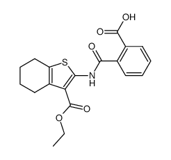 N-(3-ethoxycarbonyl-4,5,6,7-tetrahydro-benzo[b]thiophen-2-yl)-phthalamic acid Structure