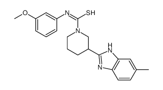 1-Piperidinecarbothioamide,N-(3-methoxyphenyl)-3-(5-methyl-1H-benzimidazol-2-yl)-(9CI) picture