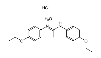 N,N'-bis-(4-ethoxy-phenyl)-acetamidine, hydrochloride structure