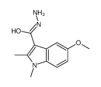 5-methoxy-1,2-dimethylindole-3-carbohydrazide结构式