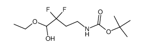 tert-butyl 4-ethoxy-3,3-difluoro-4-hydroxybutylcarbamate结构式