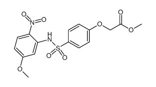 [4-(5-methoxy-2-nitro-phenylsulfamoyl)phenoxy]acetic acid methyl ester Structure