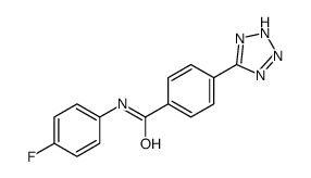 N-(4-fluorophenyl)-4-(2H-tetrazol-5-yl)benzamide Structure