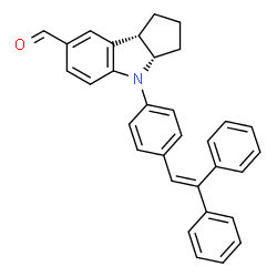 (3aS,8bS)-4-(4-(2,2-diphenylvinyl)phenyl)-1,2,3,3a,4,8b-hexahydrocyclopenta[b]indole-7-carbaldehyde structure