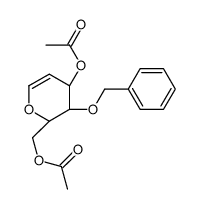 [(2R,3S,4R)-4-acetyloxy-3-phenylmethoxy-3,4-dihydro-2H-pyran-2-yl]methyl acetate结构式