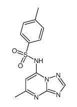 N-(5-methyl-[1,2,4]triazolo[1,5-a]pyrimidin-7-yl)-toluene-4-sulfonamide结构式