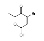 4-bromo-6-hydroxy-2-methyl-2H-pyran-3(6H)-one Structure