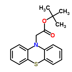 2-Methyl-2-propanyl 10H-phenothiazin-10-ylacetate Structure