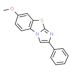 7-METHOXY-2-PHENYLIMIDAZO[2,1-B]BENZOTHIAZOLE结构式