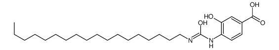 3-hydroxy-4-(octadecylcarbamoylamino)benzoic acid Structure