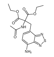 acetylamino-(7-amino-benzo[1,2,5]thiadiazol-4-ylmethyl)-malonic acid diethyl ester Structure