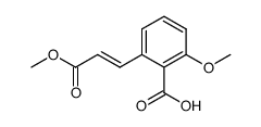 Methyl 2-carboxy-3-methoxy-(E)-cinnamate结构式