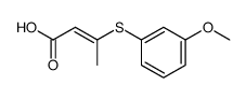 (E)-3-((3-methoxyphenyl)thio)but-2-enoic acid结构式