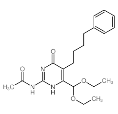 Acetamide,N-[4-(diethoxymethyl)-1,6-dihydro-6-oxo-5-(4-phenylbutyl)-2-pyrimidinyl]-结构式