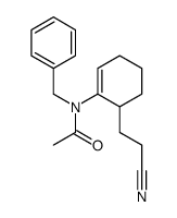 N-benzyl-N-[6-(2-cyanoethyl)cyclohexen-1-yl]acetamide Structure