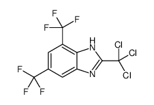 2-(trichloromethyl)-4,6-bis(trifluoromethyl)-1H-benzimidazole结构式