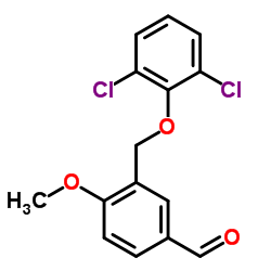 3-(2,6-DICHLORO-PHENOXYMETHYL)-4-METHOXY-BENZALDEHYDE structure